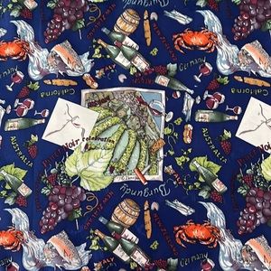 Vintage 1994 Nicole Miller Wine‎ Germany California 100% Silk Hand Sewn Scarf